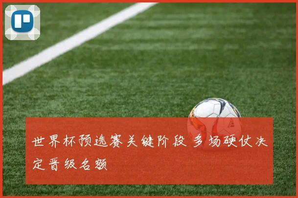 世界杯预选赛关键阶段 多场硬仗决定晋级名额